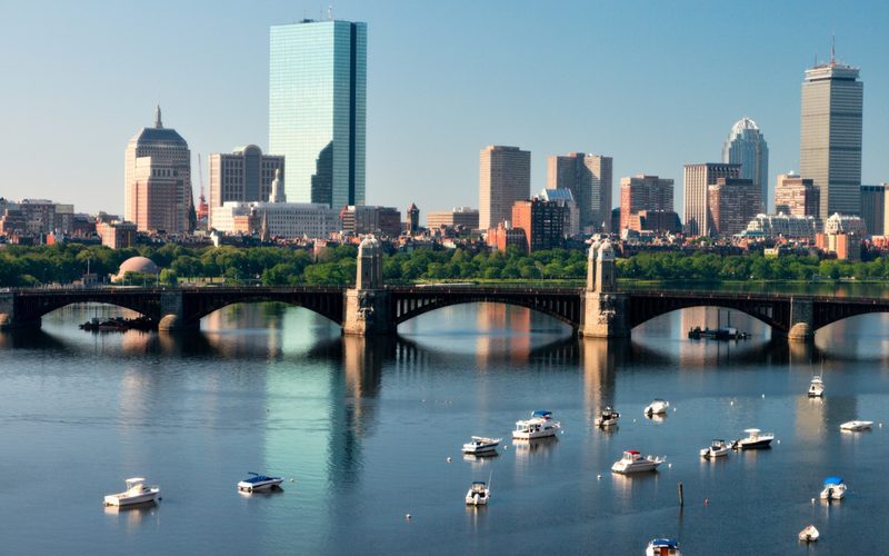 Boston skyline over the Charles River